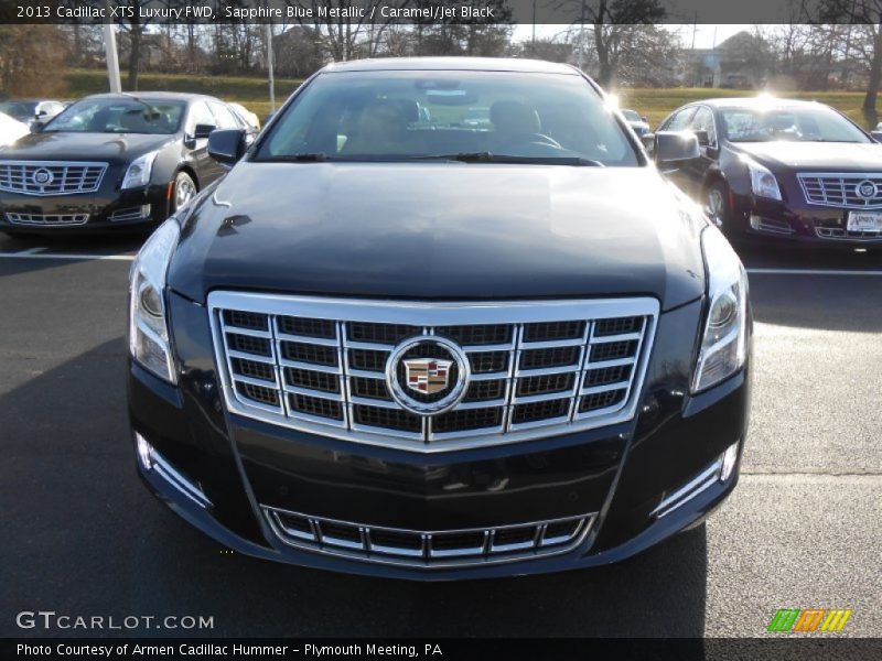Sapphire Blue Metallic / Caramel/Jet Black 2013 Cadillac XTS Luxury FWD