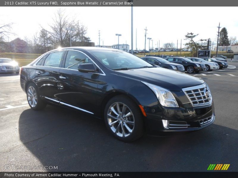 Sapphire Blue Metallic / Caramel/Jet Black 2013 Cadillac XTS Luxury FWD