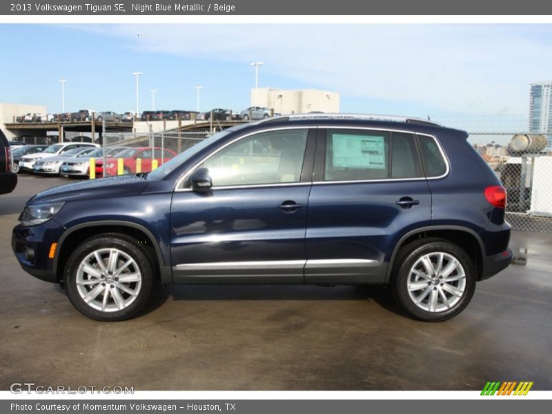 Night Blue Metallic / Beige 2013 Volkswagen Tiguan SE