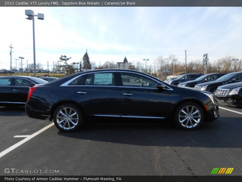 Sapphire Blue Metallic / Caramel/Jet Black 2013 Cadillac XTS Luxury FWD
