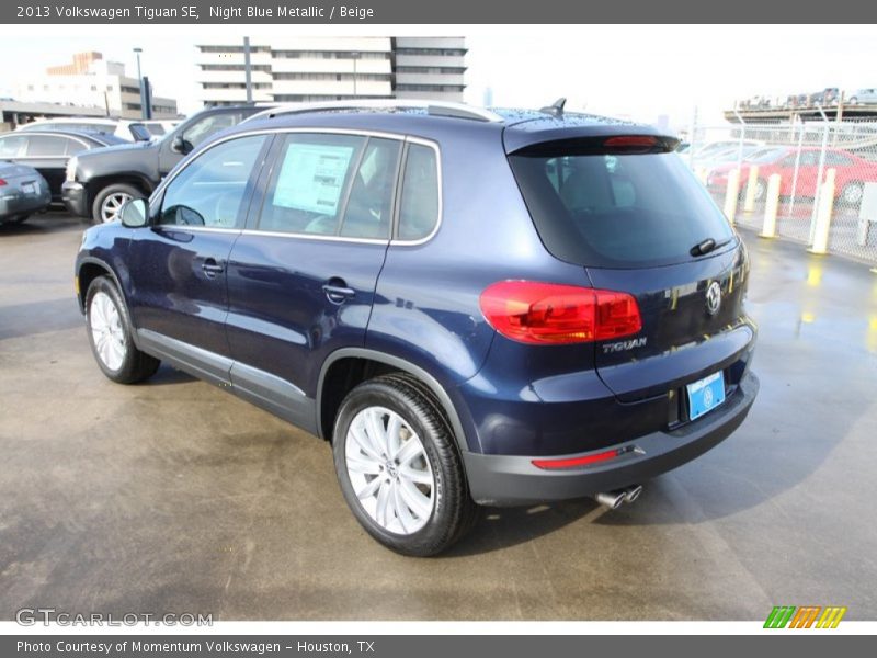 Night Blue Metallic / Beige 2013 Volkswagen Tiguan SE