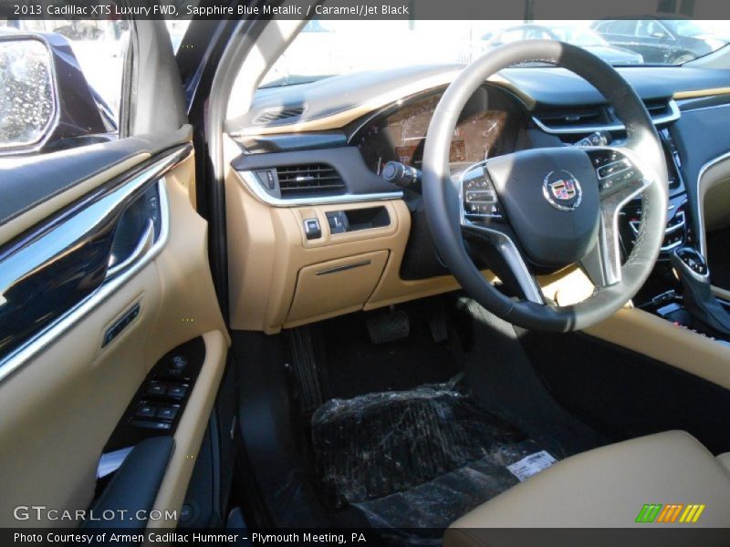 Sapphire Blue Metallic / Caramel/Jet Black 2013 Cadillac XTS Luxury FWD