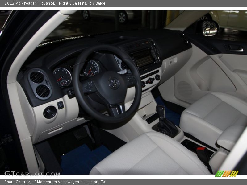 Night Blue Metallic / Beige 2013 Volkswagen Tiguan SE