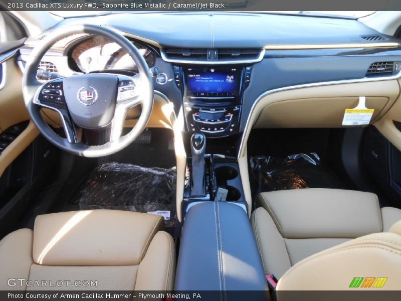 Sapphire Blue Metallic / Caramel/Jet Black 2013 Cadillac XTS Luxury FWD