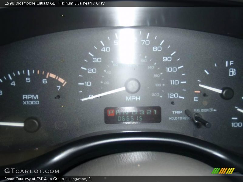Platinum Blue Pearl / Gray 1998 Oldsmobile Cutlass GL
