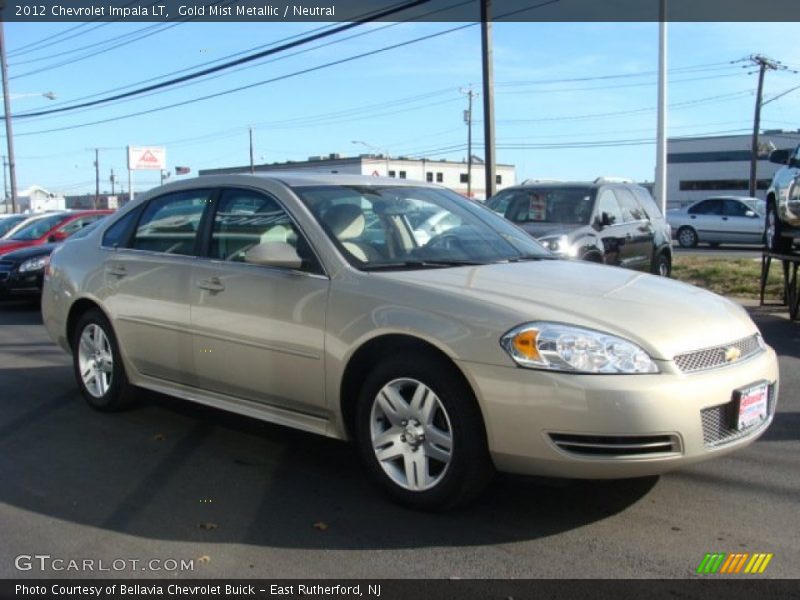 Gold Mist Metallic / Neutral 2012 Chevrolet Impala LT