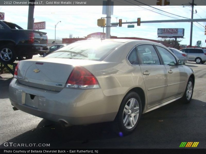 Gold Mist Metallic / Neutral 2012 Chevrolet Impala LT