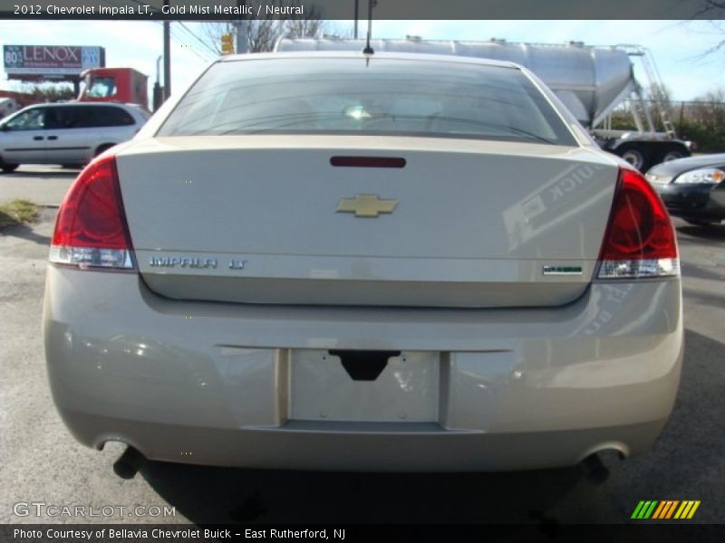 Gold Mist Metallic / Neutral 2012 Chevrolet Impala LT