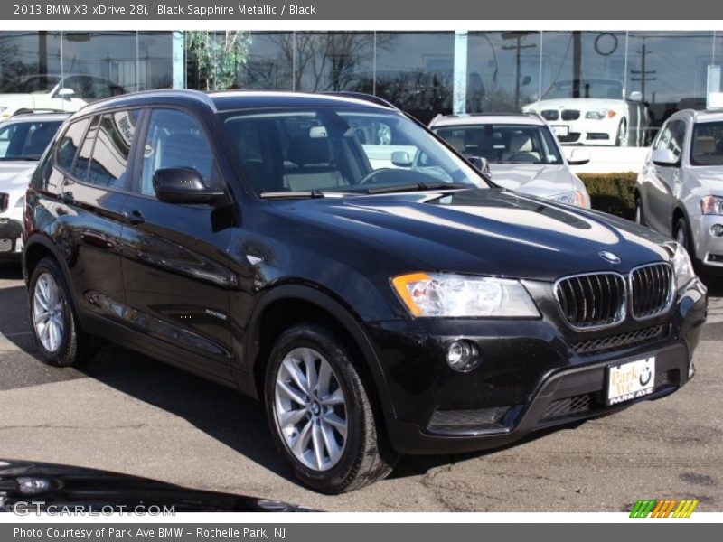 Black Sapphire Metallic / Black 2013 BMW X3 xDrive 28i