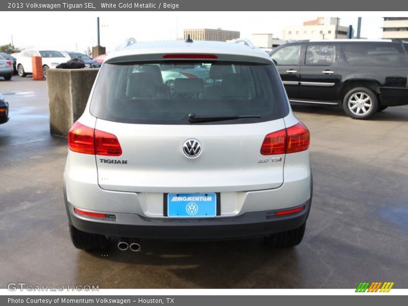 White Gold Metallic / Beige 2013 Volkswagen Tiguan SEL