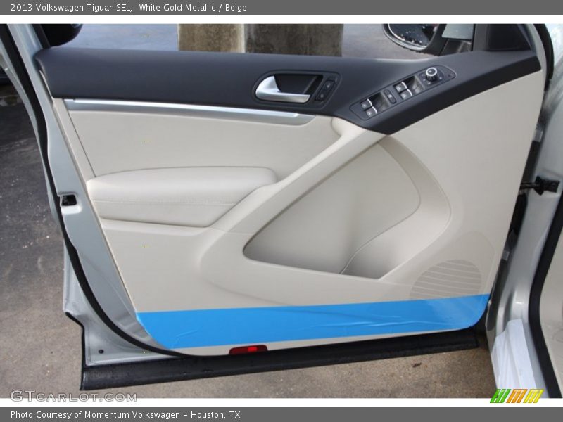 White Gold Metallic / Beige 2013 Volkswagen Tiguan SEL