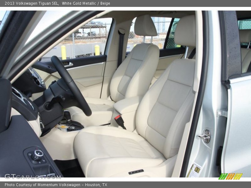White Gold Metallic / Beige 2013 Volkswagen Tiguan SEL