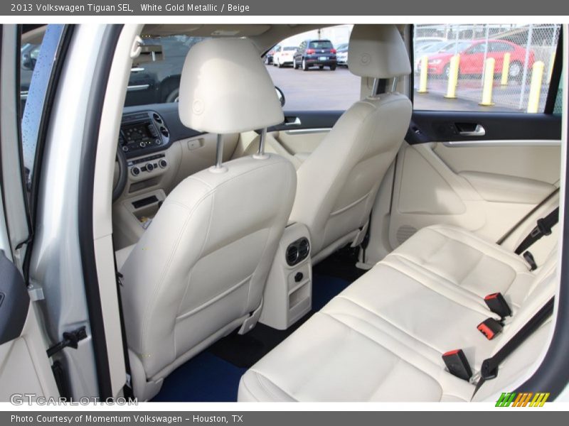 White Gold Metallic / Beige 2013 Volkswagen Tiguan SEL