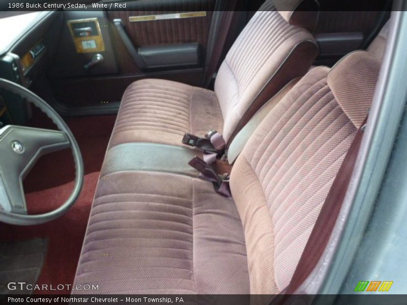White / Red 1986 Buick Century Sedan