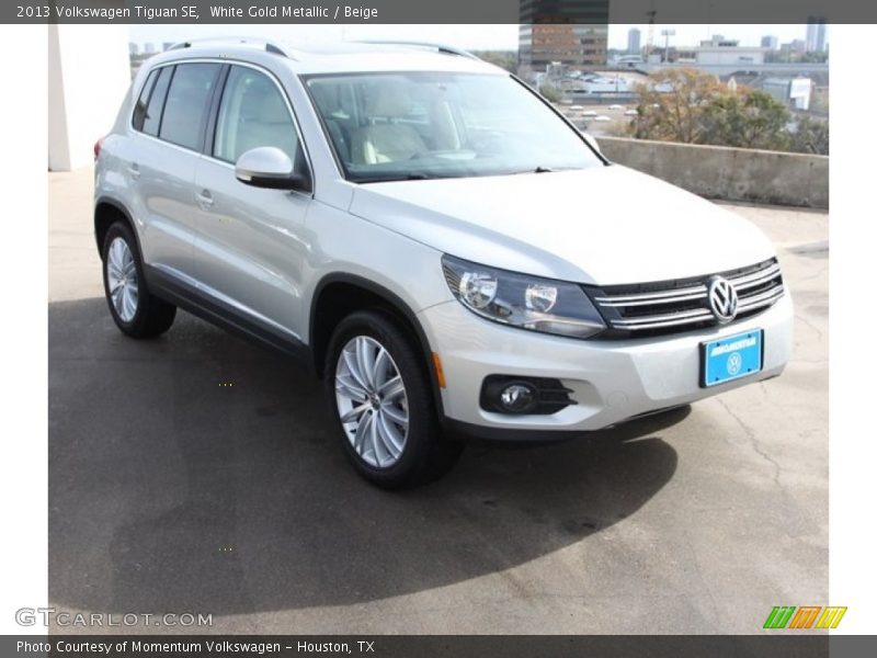 White Gold Metallic / Beige 2013 Volkswagen Tiguan SE