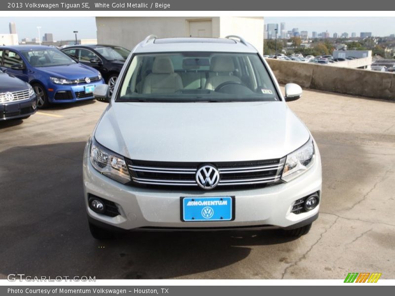 White Gold Metallic / Beige 2013 Volkswagen Tiguan SE