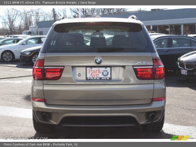 Platinum Bronze Metallic / Sand Beige 2011 BMW X5 xDrive 35i