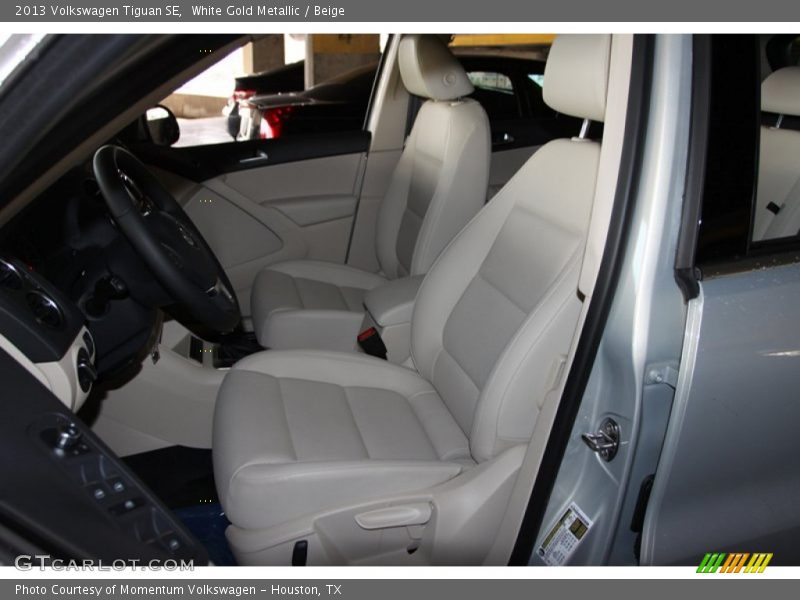 White Gold Metallic / Beige 2013 Volkswagen Tiguan SE