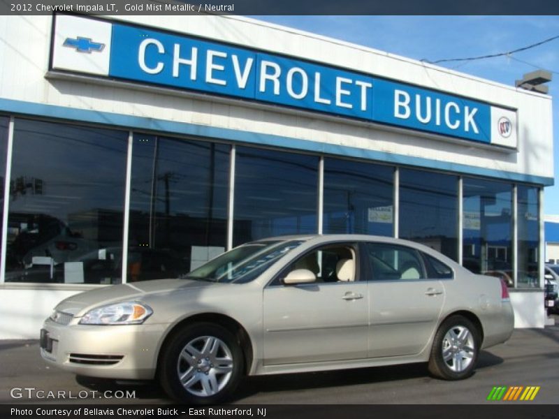 Gold Mist Metallic / Neutral 2012 Chevrolet Impala LT