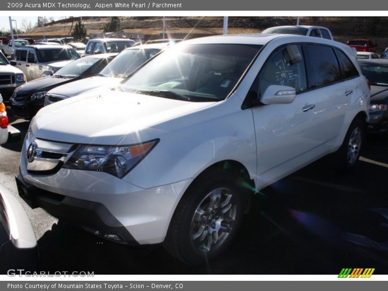 Aspen White Pearl / Parchment 2009 Acura MDX Technology