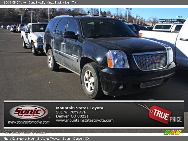 Onyx Black / Light Tan 2008 GMC Yukon Denali AWD