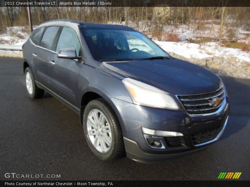 Atlantis Blue Metallic / Ebony 2013 Chevrolet Traverse LT