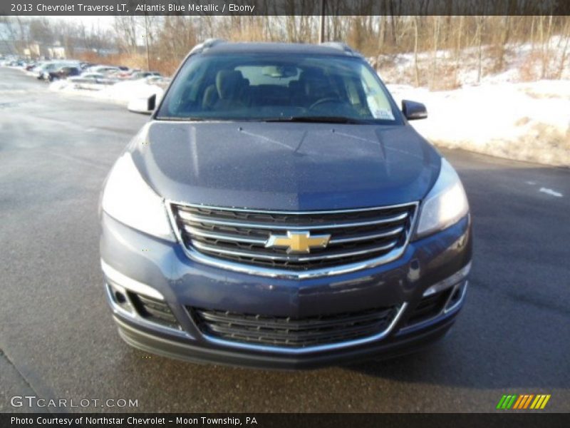 Atlantis Blue Metallic / Ebony 2013 Chevrolet Traverse LT