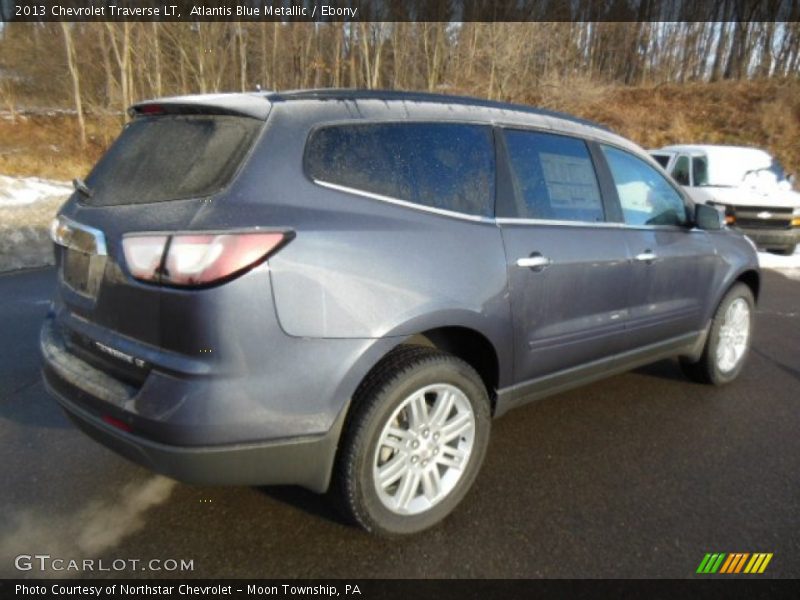 Atlantis Blue Metallic / Ebony 2013 Chevrolet Traverse LT