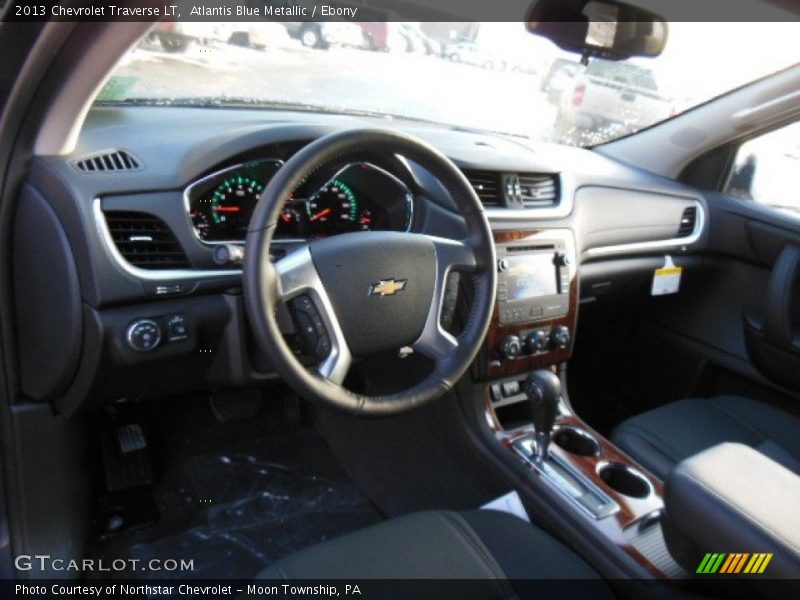 Atlantis Blue Metallic / Ebony 2013 Chevrolet Traverse LT