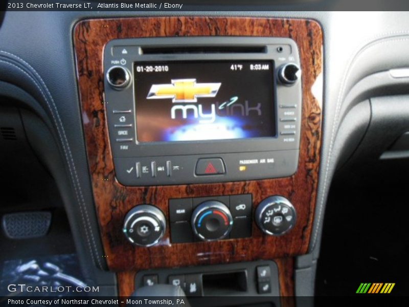 Atlantis Blue Metallic / Ebony 2013 Chevrolet Traverse LT