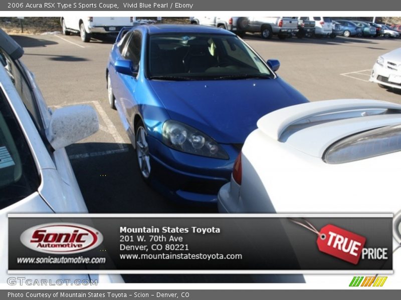 Vivid Blue Pearl / Ebony 2006 Acura RSX Type S Sports Coupe