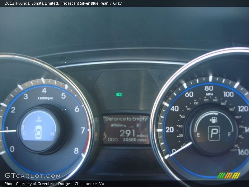 Iridescent Silver Blue Pearl / Gray 2012 Hyundai Sonata Limited