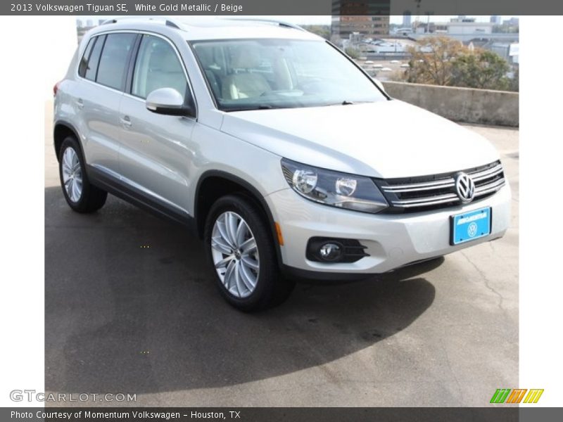 White Gold Metallic / Beige 2013 Volkswagen Tiguan SE