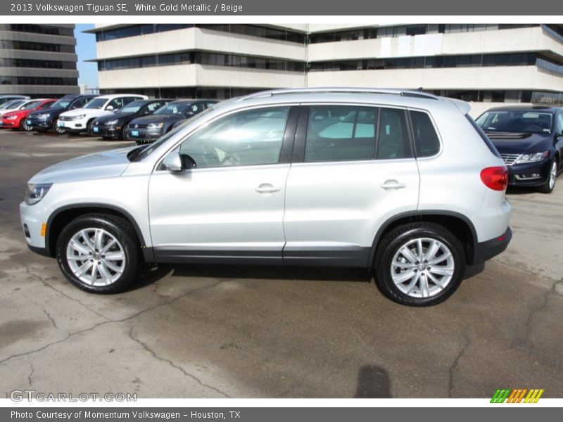 White Gold Metallic / Beige 2013 Volkswagen Tiguan SE