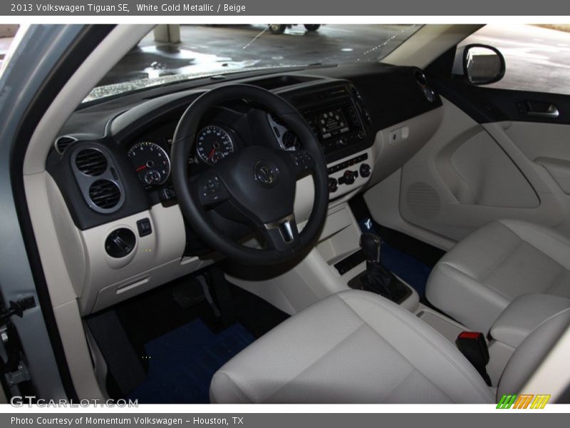 White Gold Metallic / Beige 2013 Volkswagen Tiguan SE