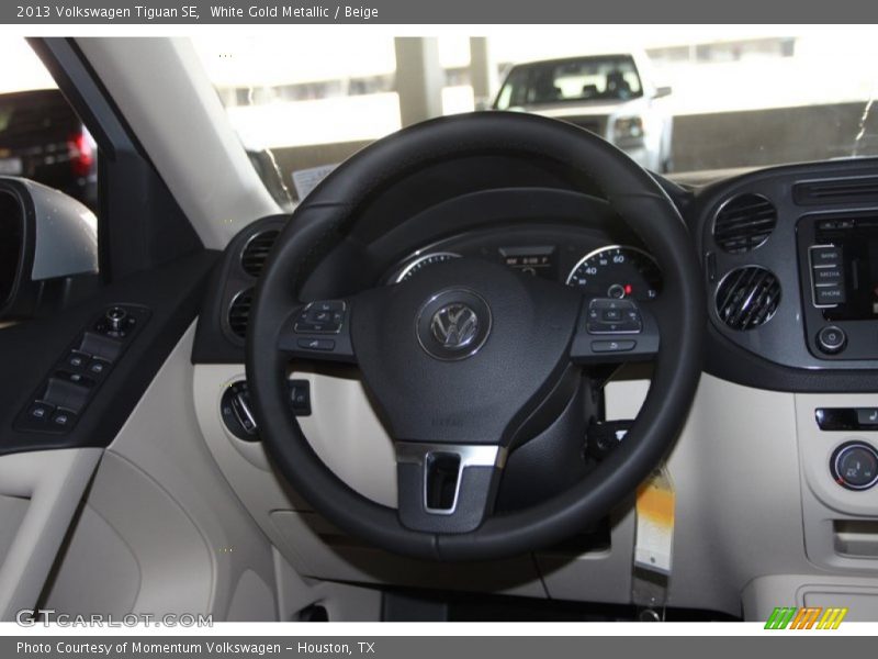 White Gold Metallic / Beige 2013 Volkswagen Tiguan SE
