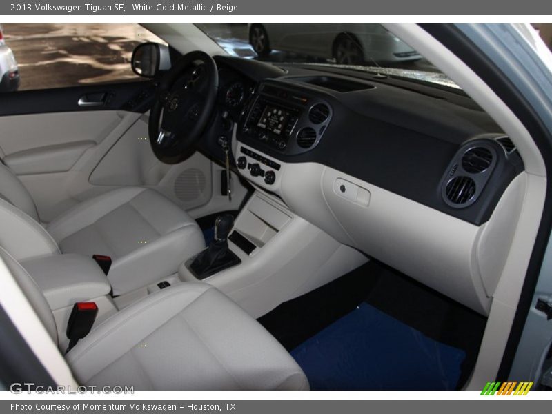 White Gold Metallic / Beige 2013 Volkswagen Tiguan SE