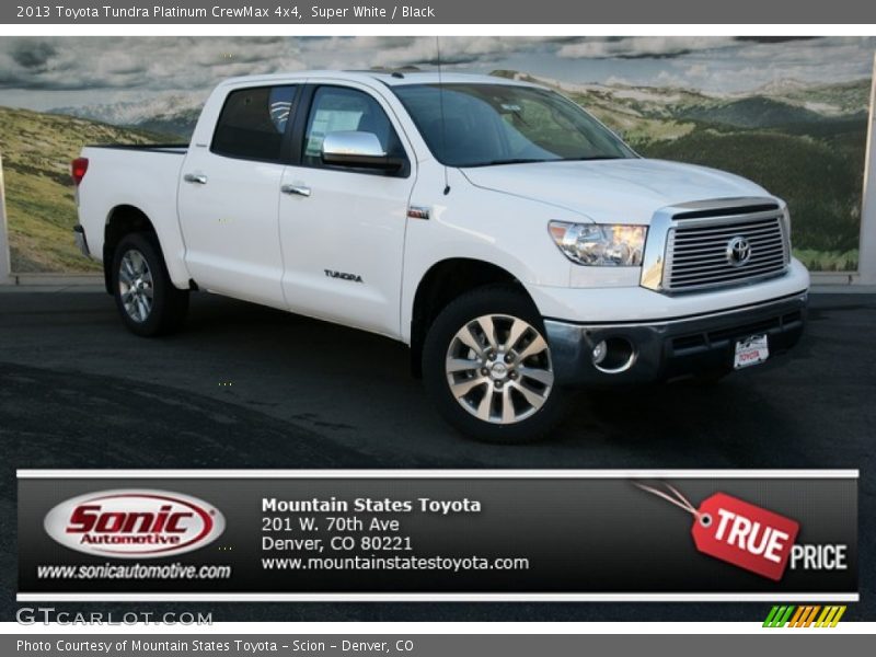 Super White / Black 2013 Toyota Tundra Platinum CrewMax 4x4