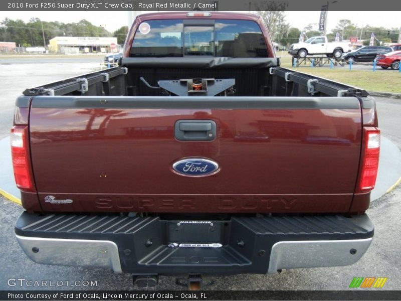 Royal Red Metallic / Camel 2010 Ford F250 Super Duty XLT Crew Cab