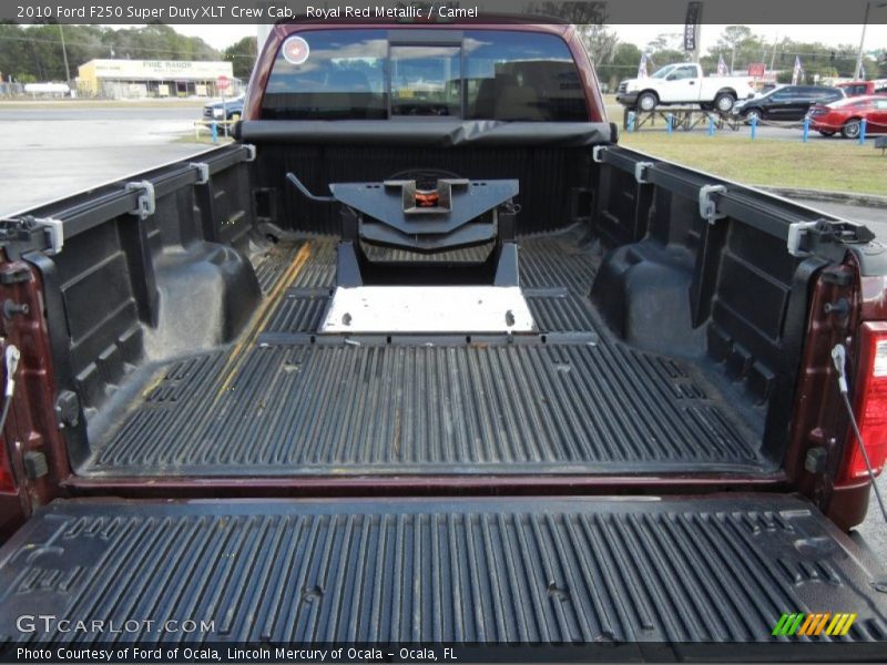 Royal Red Metallic / Camel 2010 Ford F250 Super Duty XLT Crew Cab
