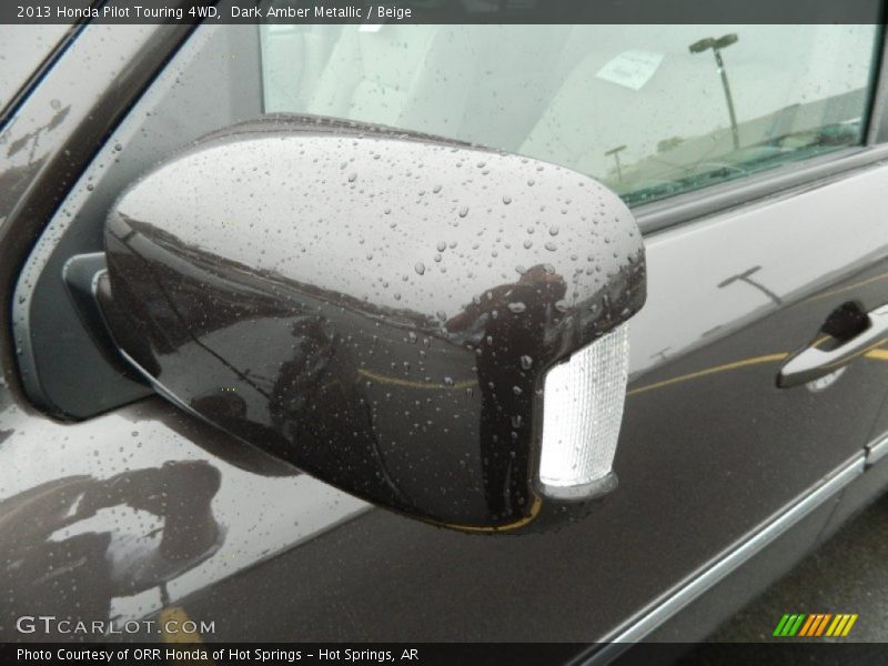 Dark Amber Metallic / Beige 2013 Honda Pilot Touring 4WD