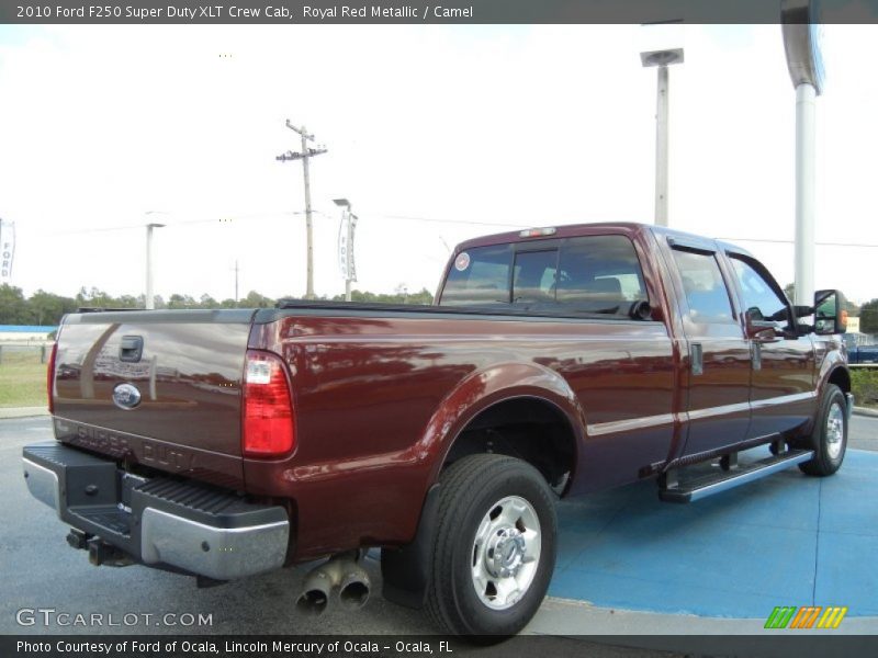 Royal Red Metallic / Camel 2010 Ford F250 Super Duty XLT Crew Cab