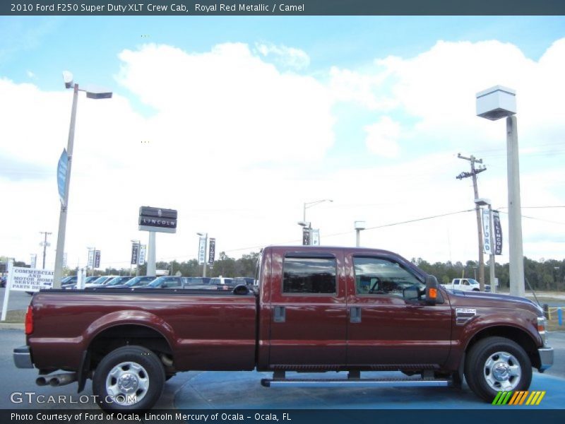Royal Red Metallic / Camel 2010 Ford F250 Super Duty XLT Crew Cab