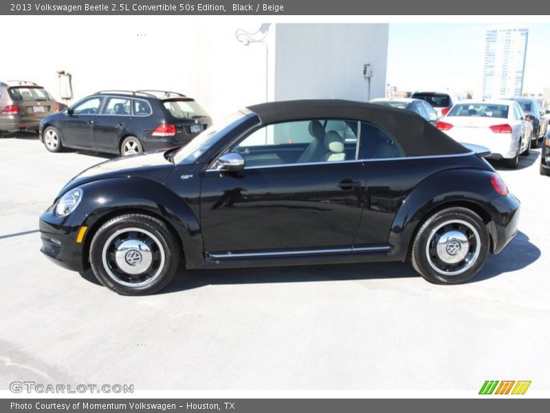 Black / Beige 2013 Volkswagen Beetle 2.5L Convertible 50s Edition