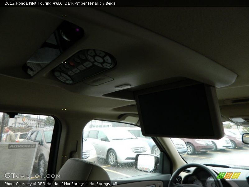 Dark Amber Metallic / Beige 2013 Honda Pilot Touring 4WD