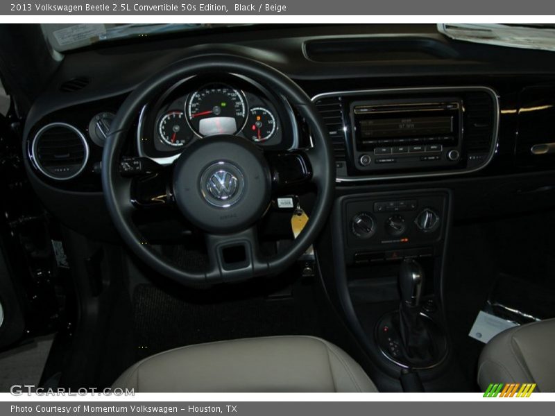 Black / Beige 2013 Volkswagen Beetle 2.5L Convertible 50s Edition