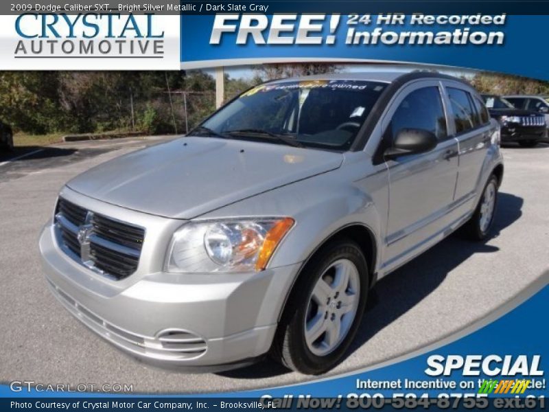Bright Silver Metallic / Dark Slate Gray 2009 Dodge Caliber SXT