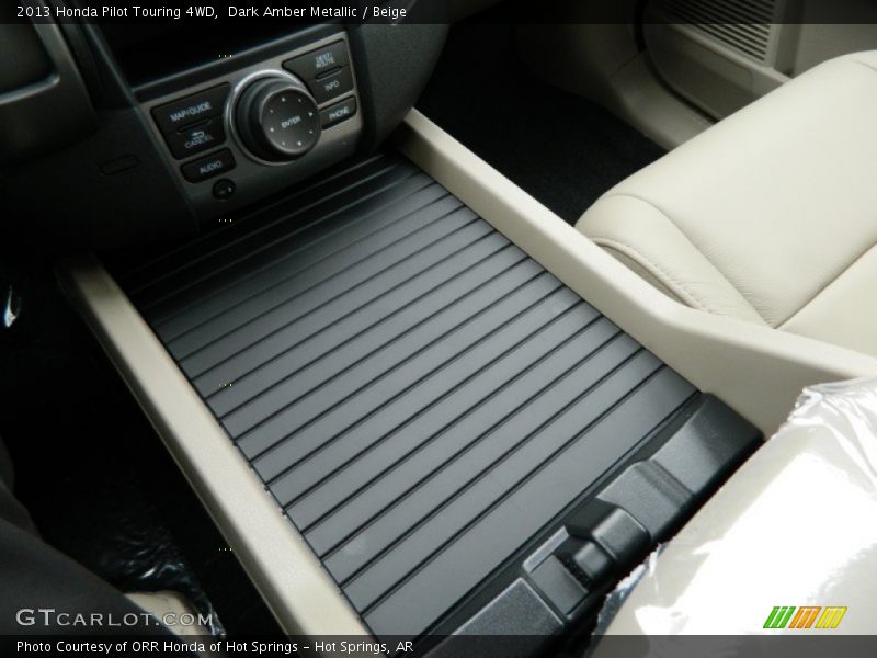 Dark Amber Metallic / Beige 2013 Honda Pilot Touring 4WD