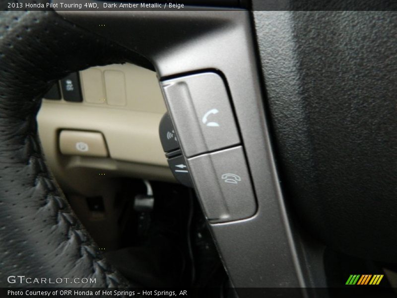 Dark Amber Metallic / Beige 2013 Honda Pilot Touring 4WD
