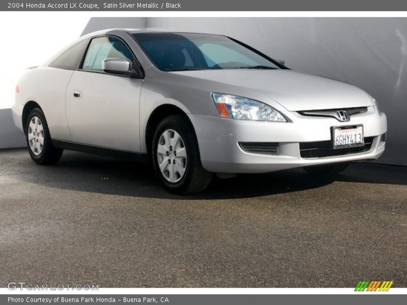 Satin Silver Metallic / Black 2004 Honda Accord LX Coupe